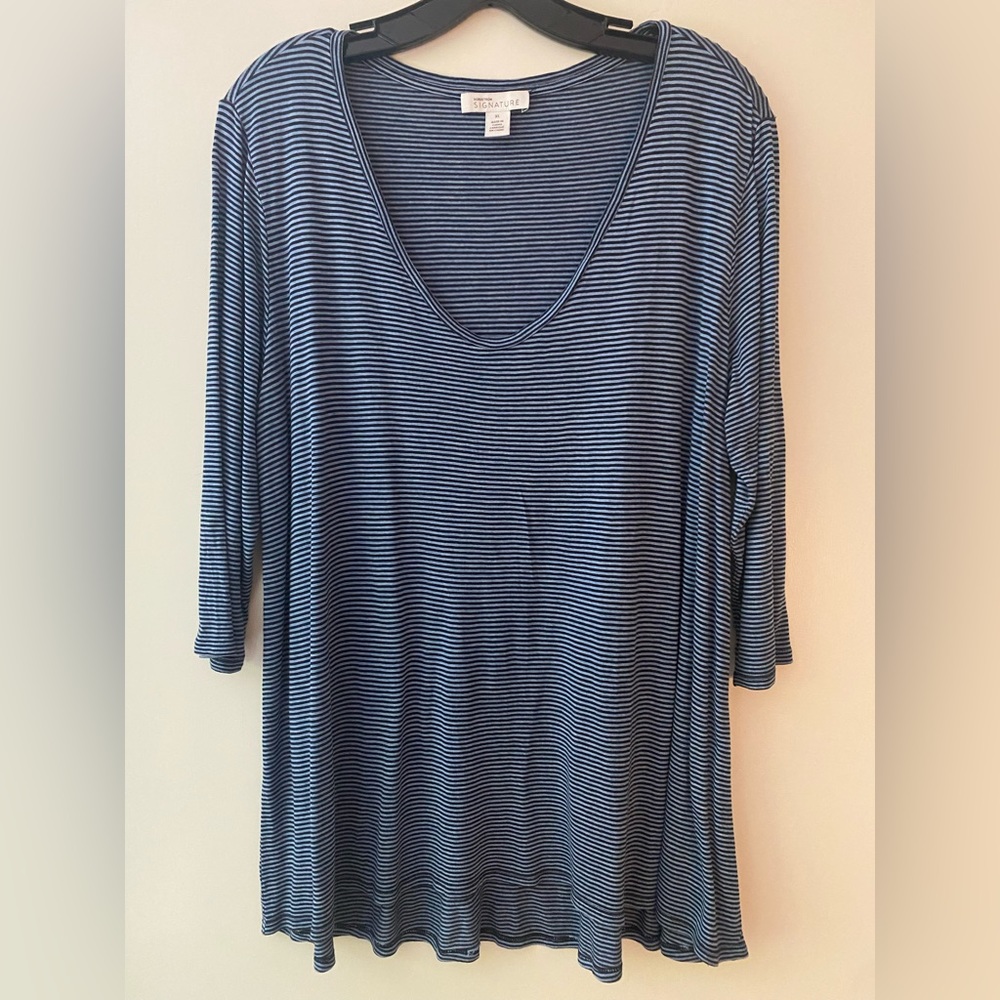 NORDSTROM 3/4 Sleeve Scoop Neck Shirt